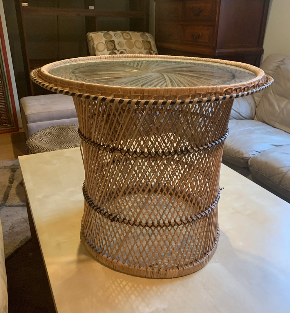 Recherche, &eacute;tag&egrave;res, table basse en rotin / osier Meubles