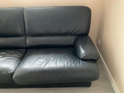 Canap cuir noir 60 Besanon (25)