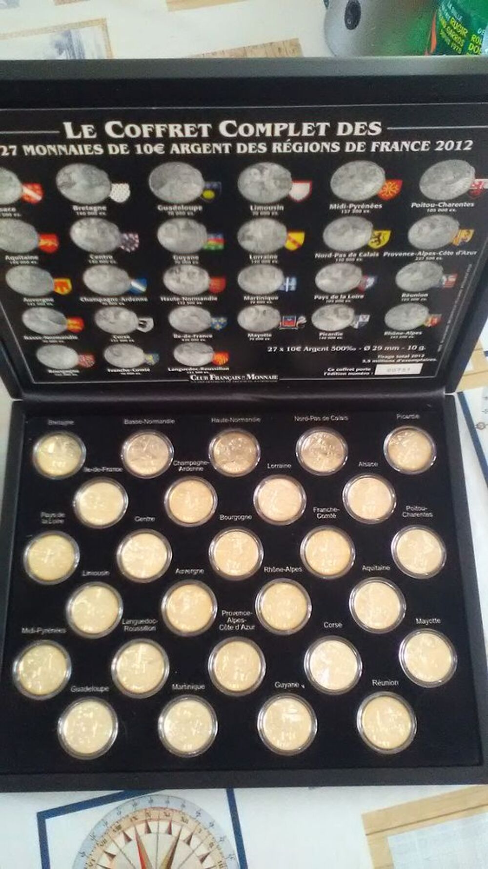 SERIE DE 27 PIECES DES REGIONS DE FRANCE ANNEE 2012 