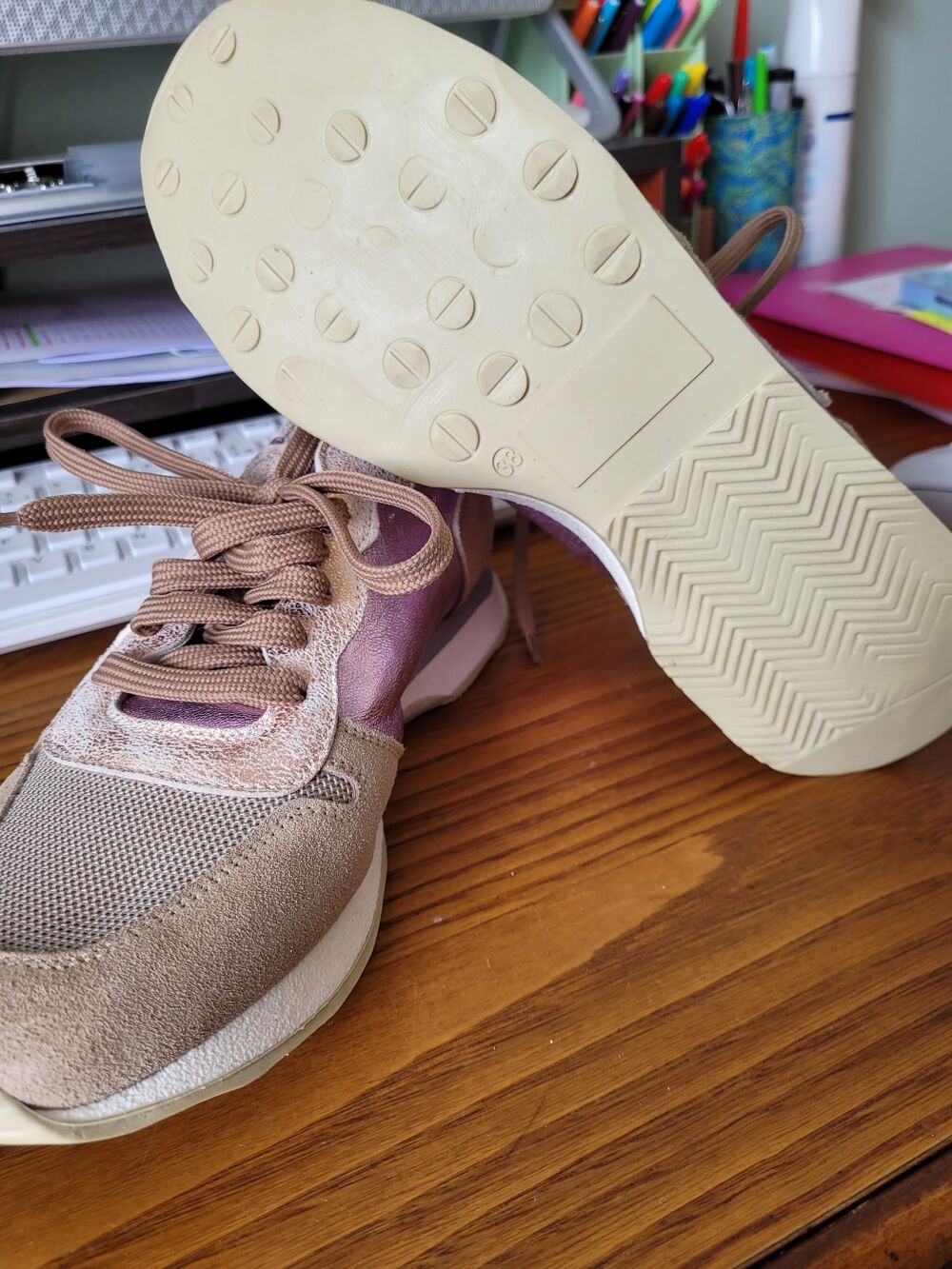 magnifiques baskets mauves Chaussures