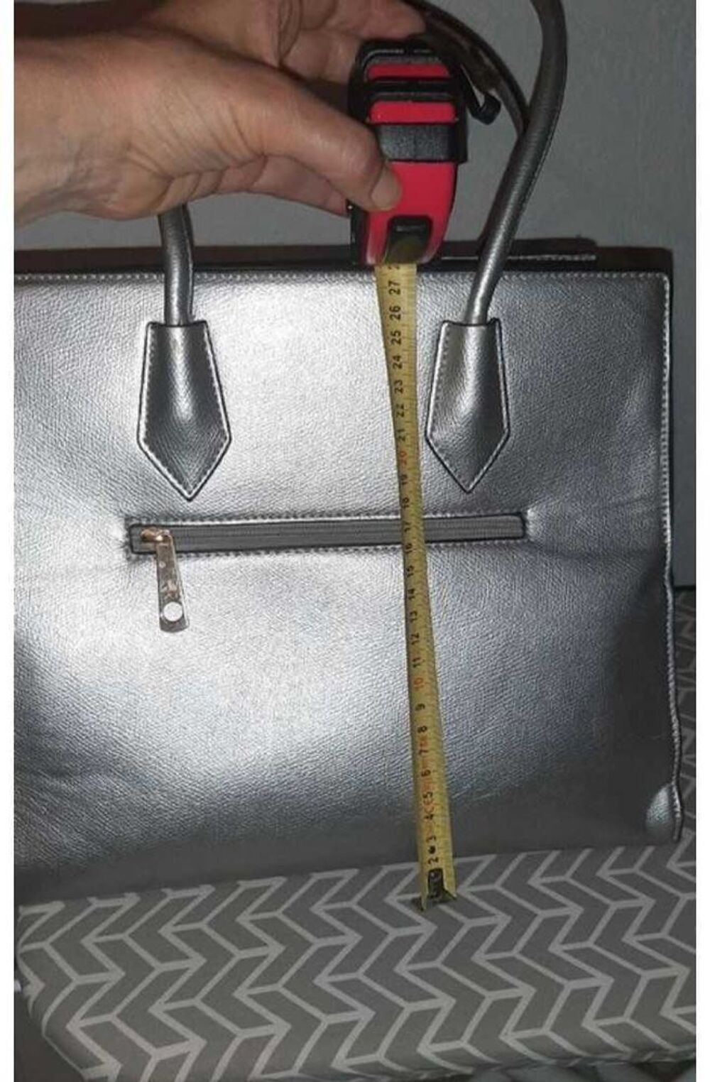grand sac argent&eacute; Maroquinerie