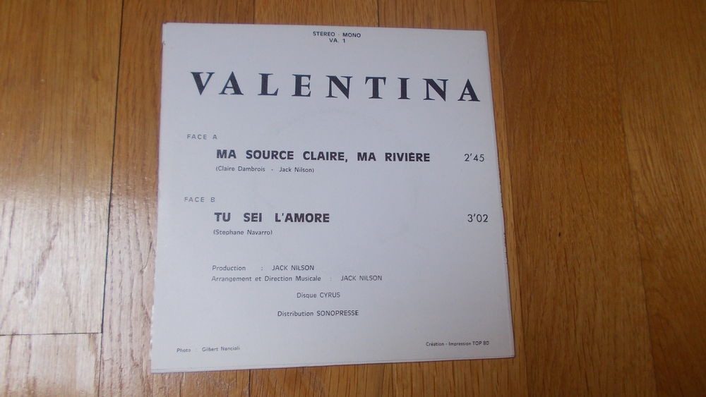 45 tours Valentina Audio et hifi