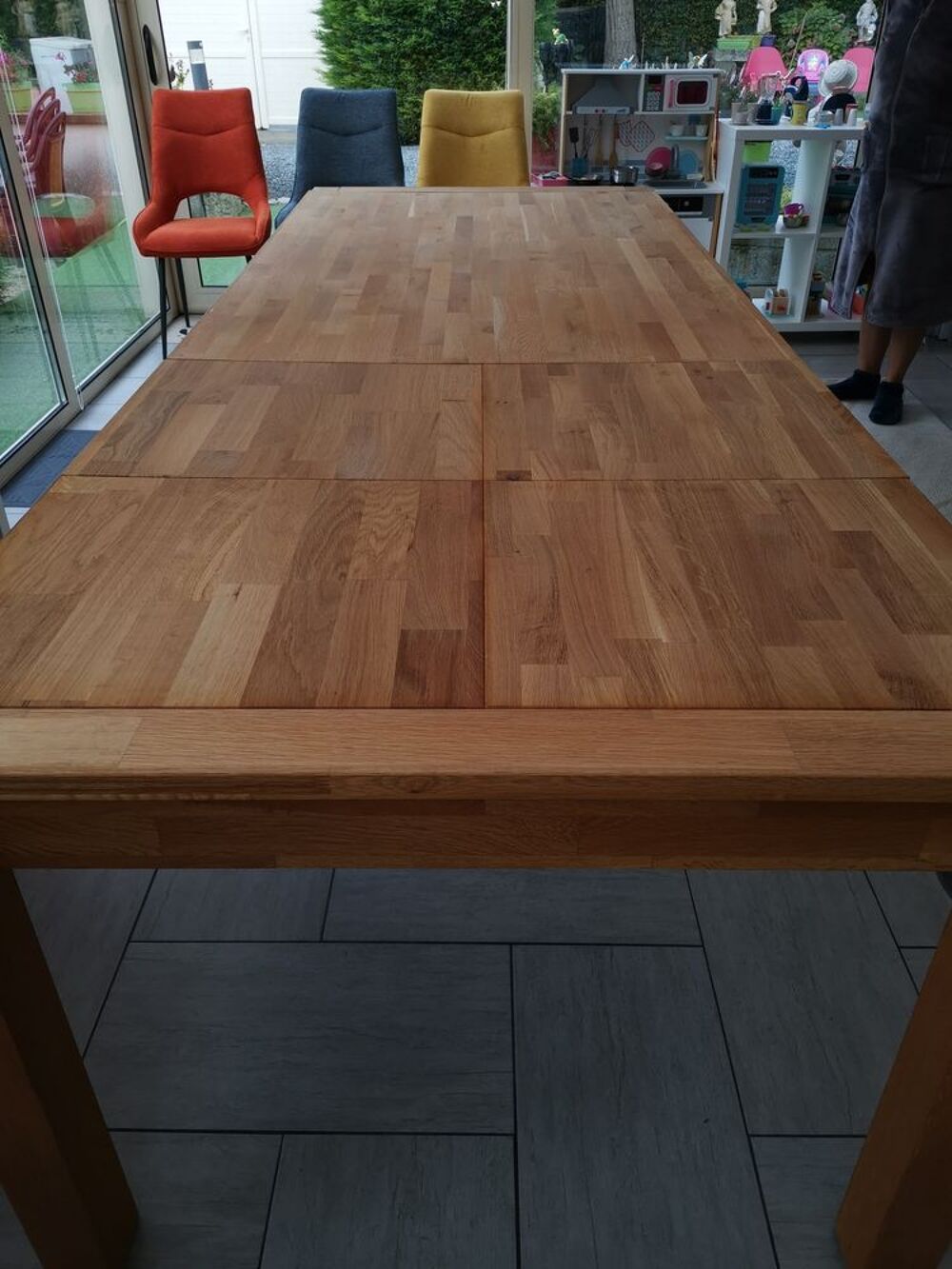 Table &agrave; manger contemporaine 6/12 couverts - ch&ecirc;ne massif Meubles