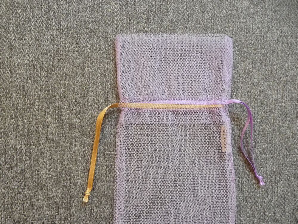 Pochette/ Etui &agrave; Lunettes en Tulle Violet avec 2 Rubans-Neuf Bijoux et montres