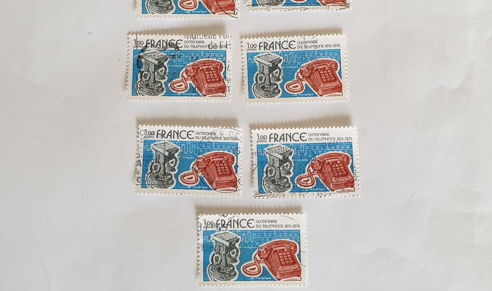 Timbre france Centenaire de la premi&egrave;re liaison t&eacute;l&eacute;phonique 