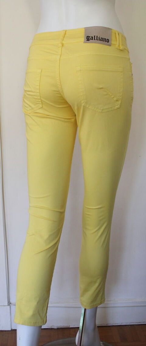 Pantalon jaune citron JOHN GALLIANO T.36 Fr 100 Issy-les-Moulineaux (92)