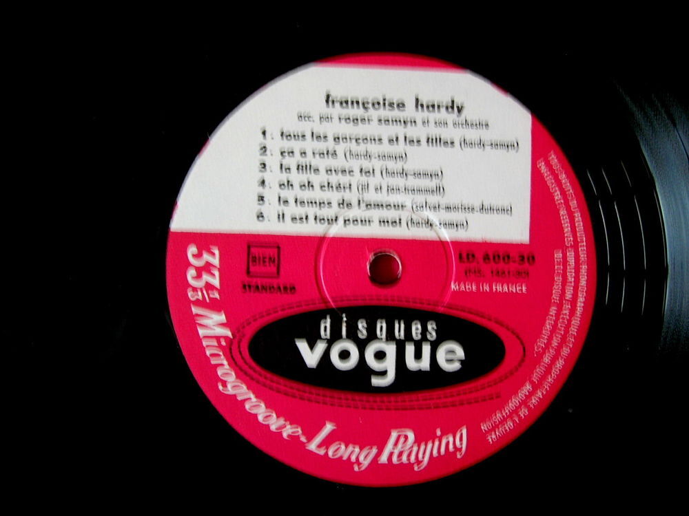 33 TOURS FRANCOISE HARDY Tous les gar&ccedil;ons et les filles CD et vinyles