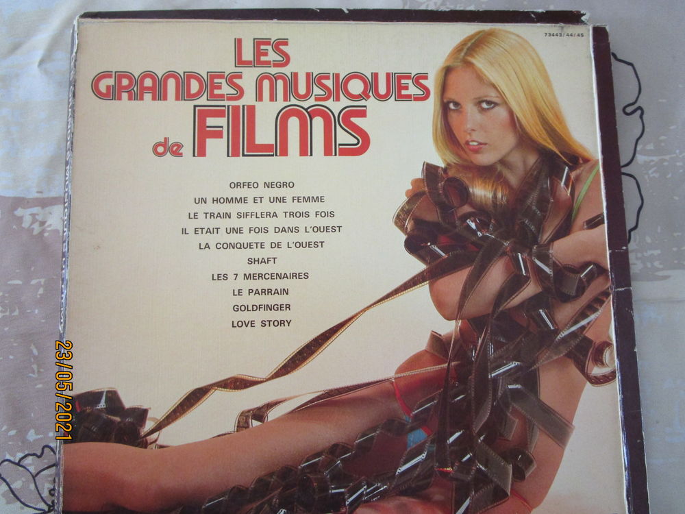 triple album "LES GRANDES MUSIQUES DE FILMS" CD et vinyles