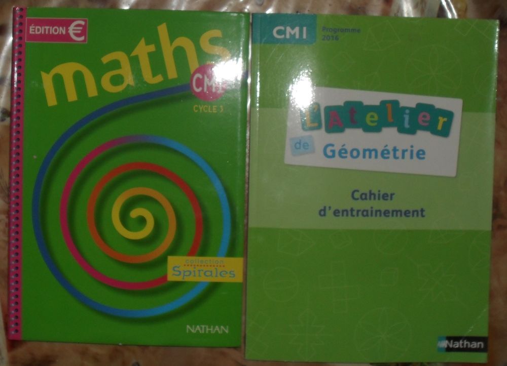Lot de 2 livres de Maths cycle3 cm1 Edition Nathan Livres et BD