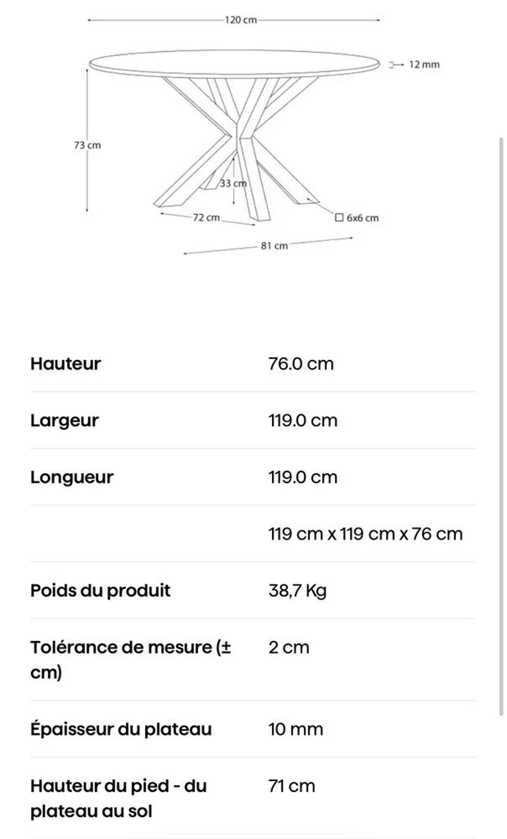 table Meubles