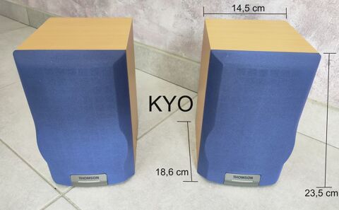 THOMSON paire d'enceintes hifi filaires 2x4W, bleu bois 25 Foncine-le-Haut (39)