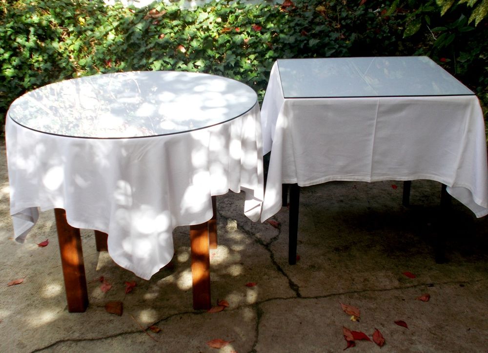 Table ronde, carr&eacute;e + plateau en verre Meubles