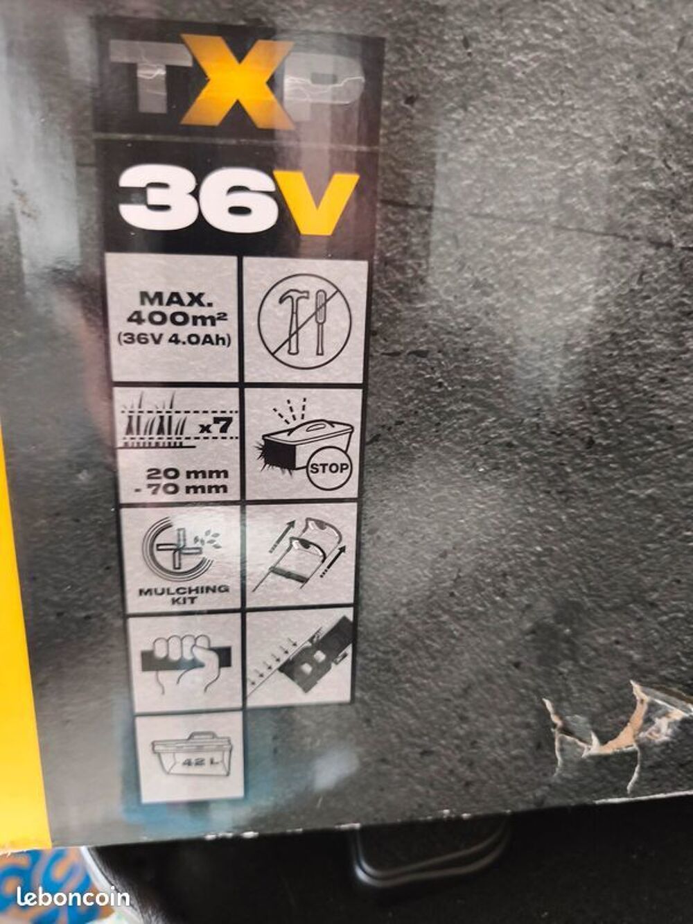 Tondeuse 36V Titan tr&egrave;s peu utilis&eacute;e Bricolage