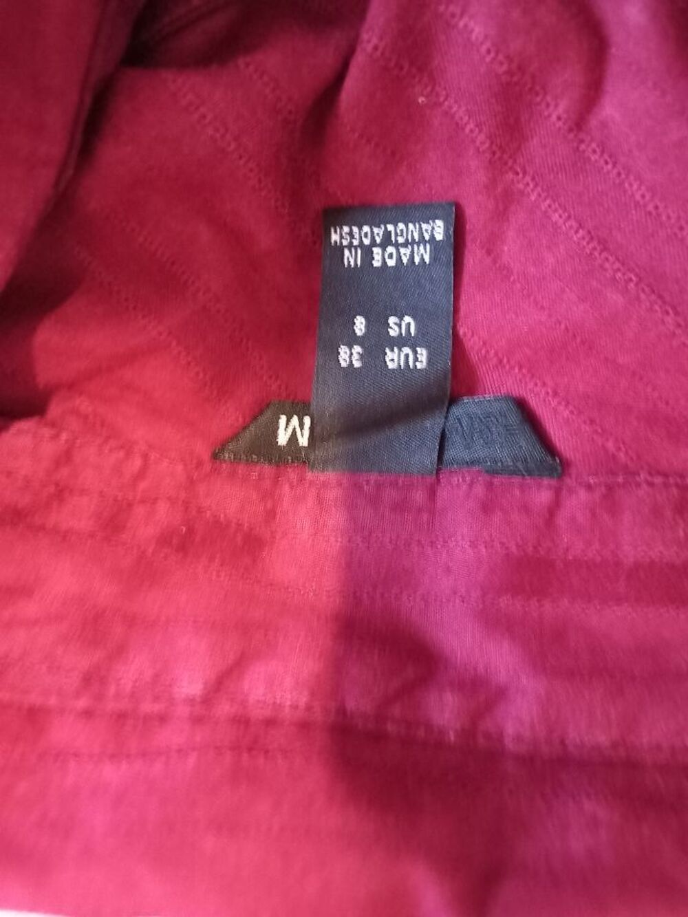 Chemise homme manches longues bordeaux marque H&amp;M taille 38 Vêtements