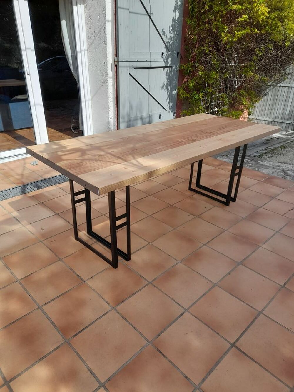 grande table industrielle pin Meubles