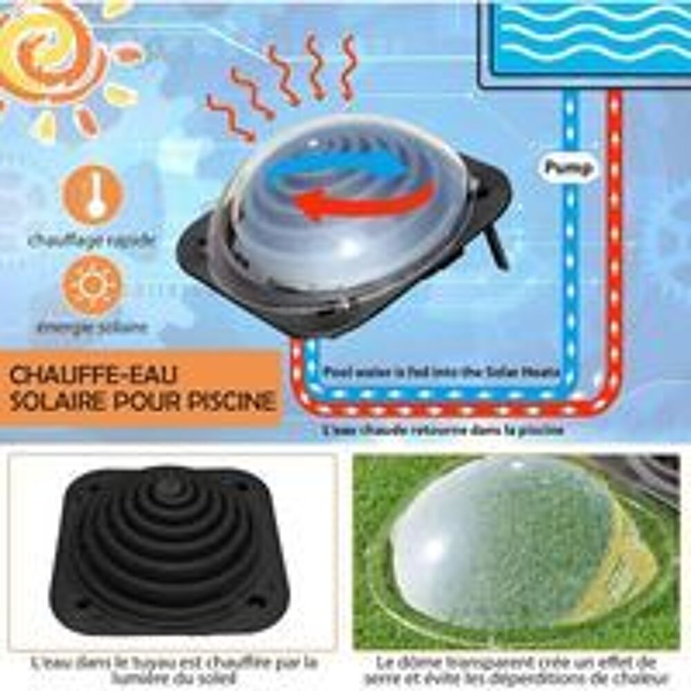 Dome keops pour augmenter eau piscine Jardin