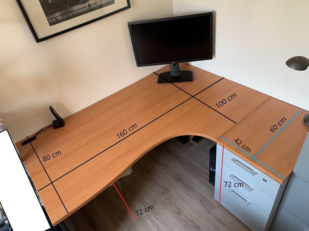 
Bureau + Caisson + Chaisse Meubles