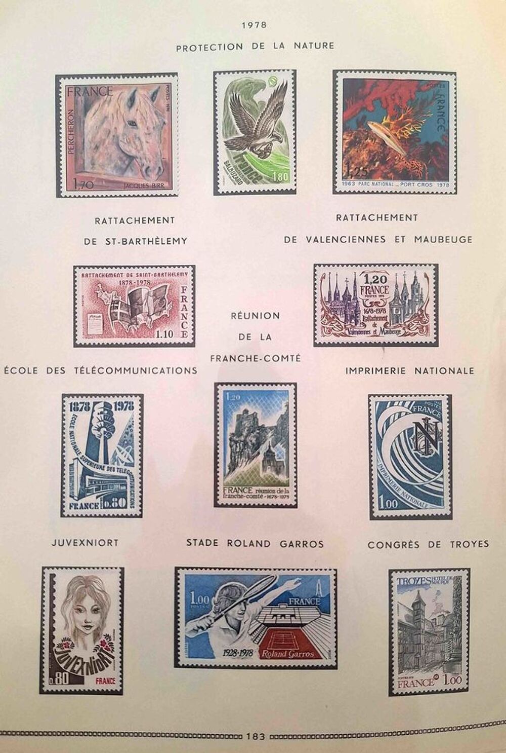 S&eacute;rie de timbres de collection de France F2 