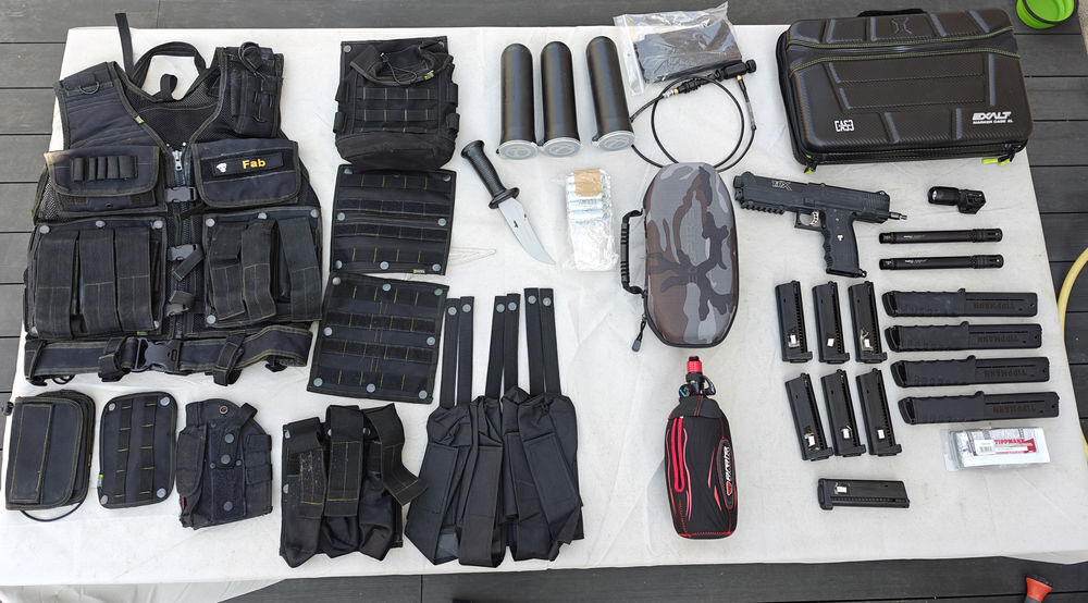 Kit Paintball Tpx + Veste Tactique + bouteille Sports