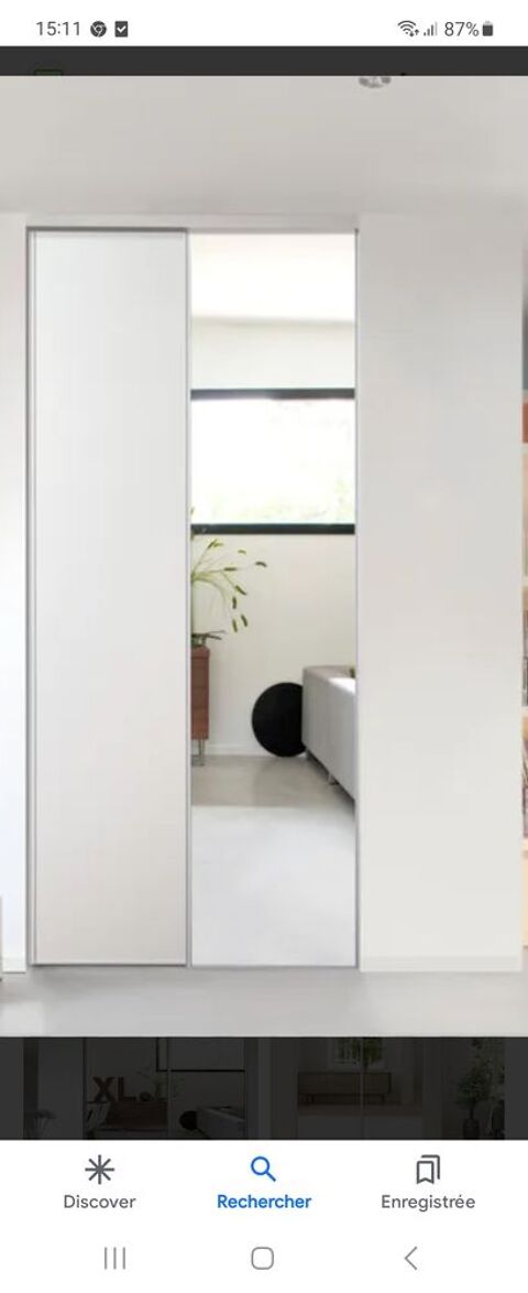 3 portes coulissantes miroir et blanc 80 Rillieux-la-Pape (69)