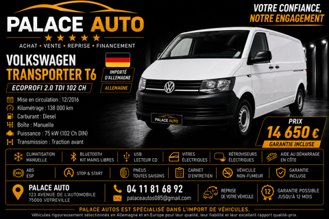 Annonce voiture Volkswagen Divers 14650 €