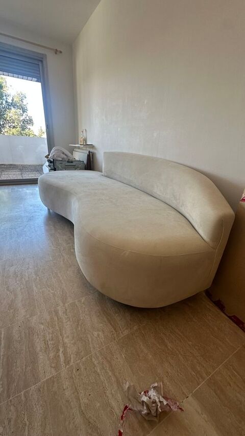 Canap ArtDeco en velours beige 0 Marseille 8 (13)