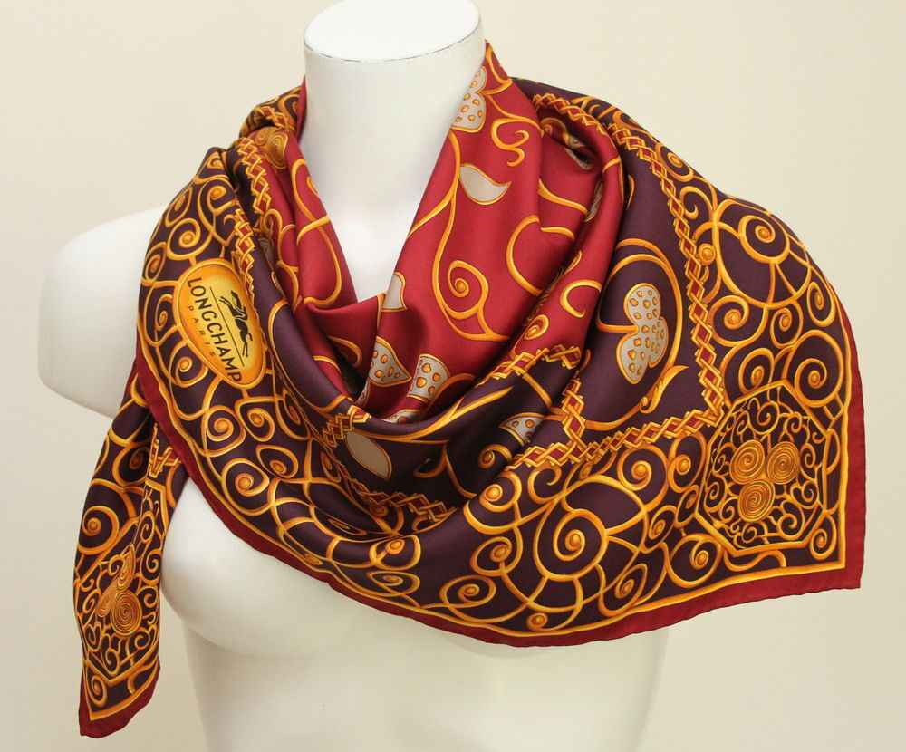 Foulard soie arabesques LONGCHAMP Vêtements