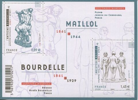 Timbres F4626  Sculpteurs Maillol-Bourdelle  2011 4 La Celle-sur-Morin (77)