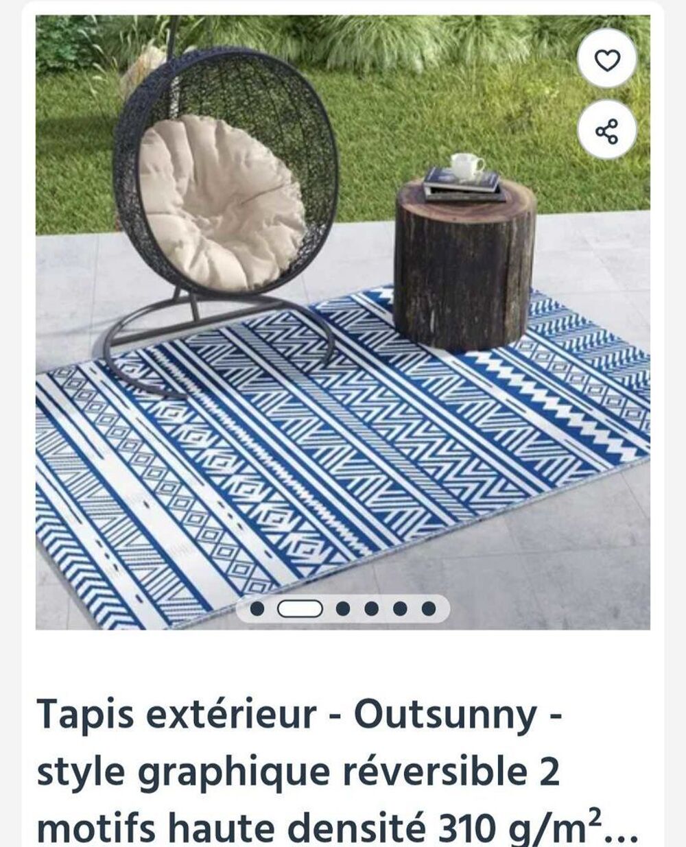 tapis de terrasse ext&eacute;rieur Décoration