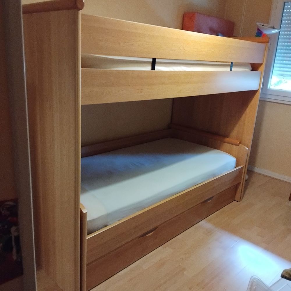 Ensemble chambre enfant GAUTHIER ? lit superpos&eacute; + bureau + Mobilier enfants