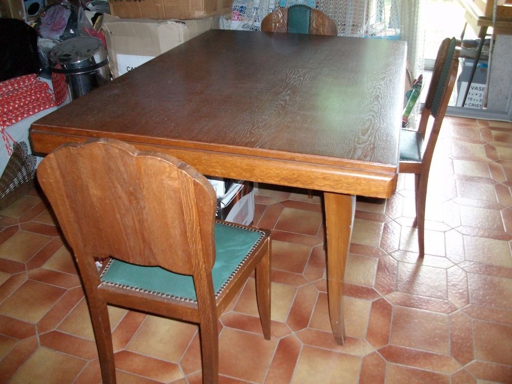 Table de Salle &agrave; manger + 6 chaises bois "Vintage" Meubles