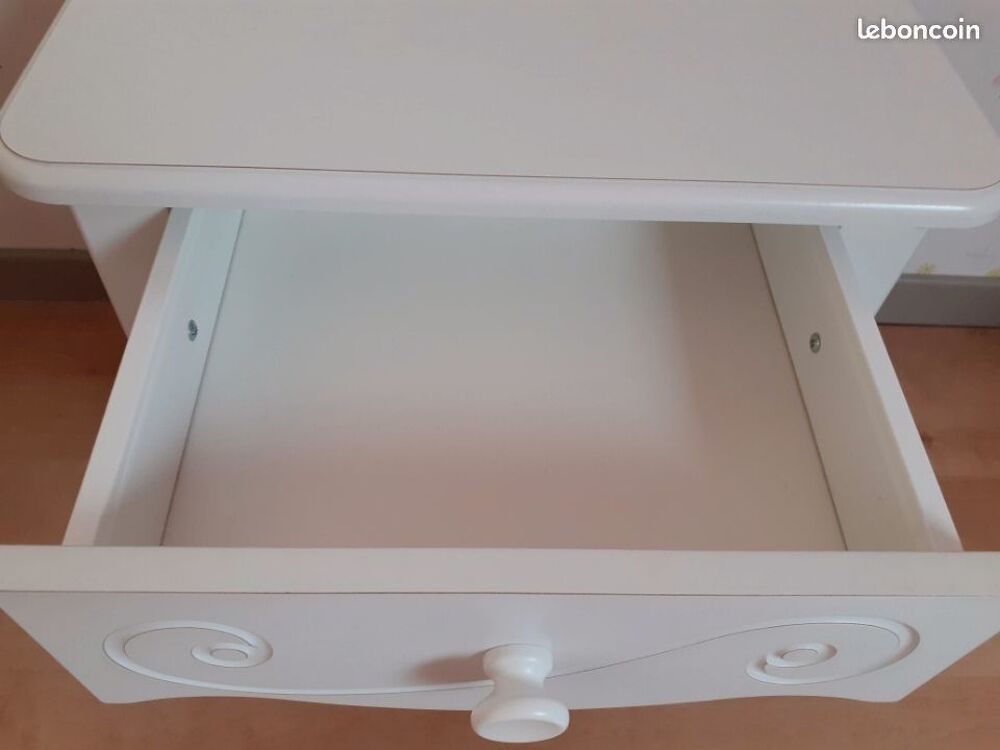 Table de chevet blanc Meubles