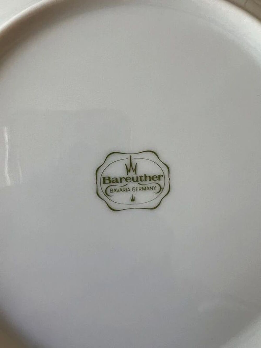 Service 6 assiettes &agrave; dessert Bareuther Bavaria. Porcelaine Décoration