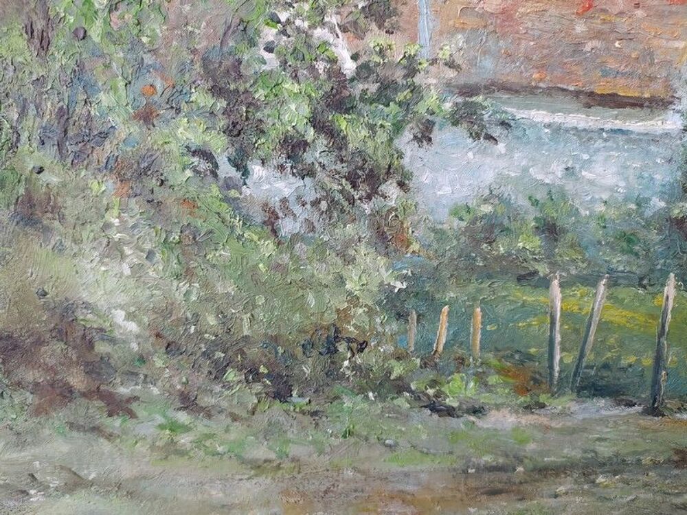 Tableau Ancien Paysage Vue de La Roche-Posay.
Décoration