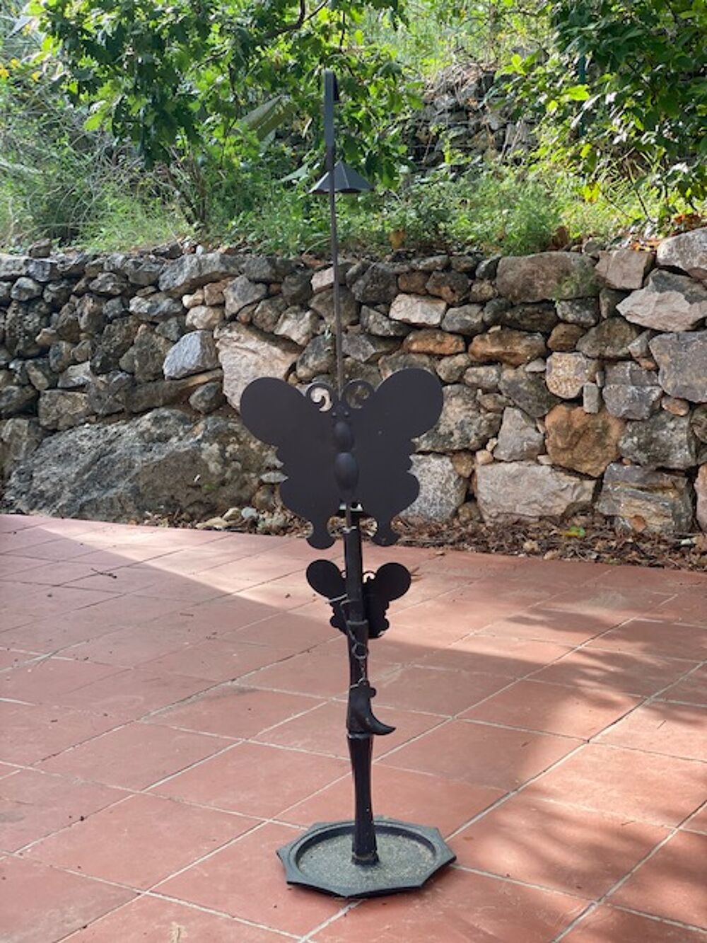Paire de bougeoirs en fer forg&eacute; Décoration