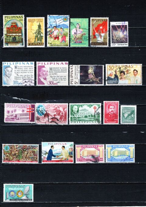 lot de 20 timbres des PHILIPPINES 1 Les glisottes-et-Chalaures (33)