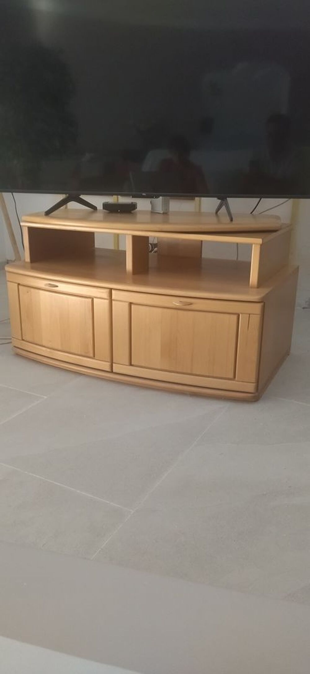 MEUBLE TELEVISION avec PLATEAU ORIENTABLE + 2 TIROIRS Meubles
