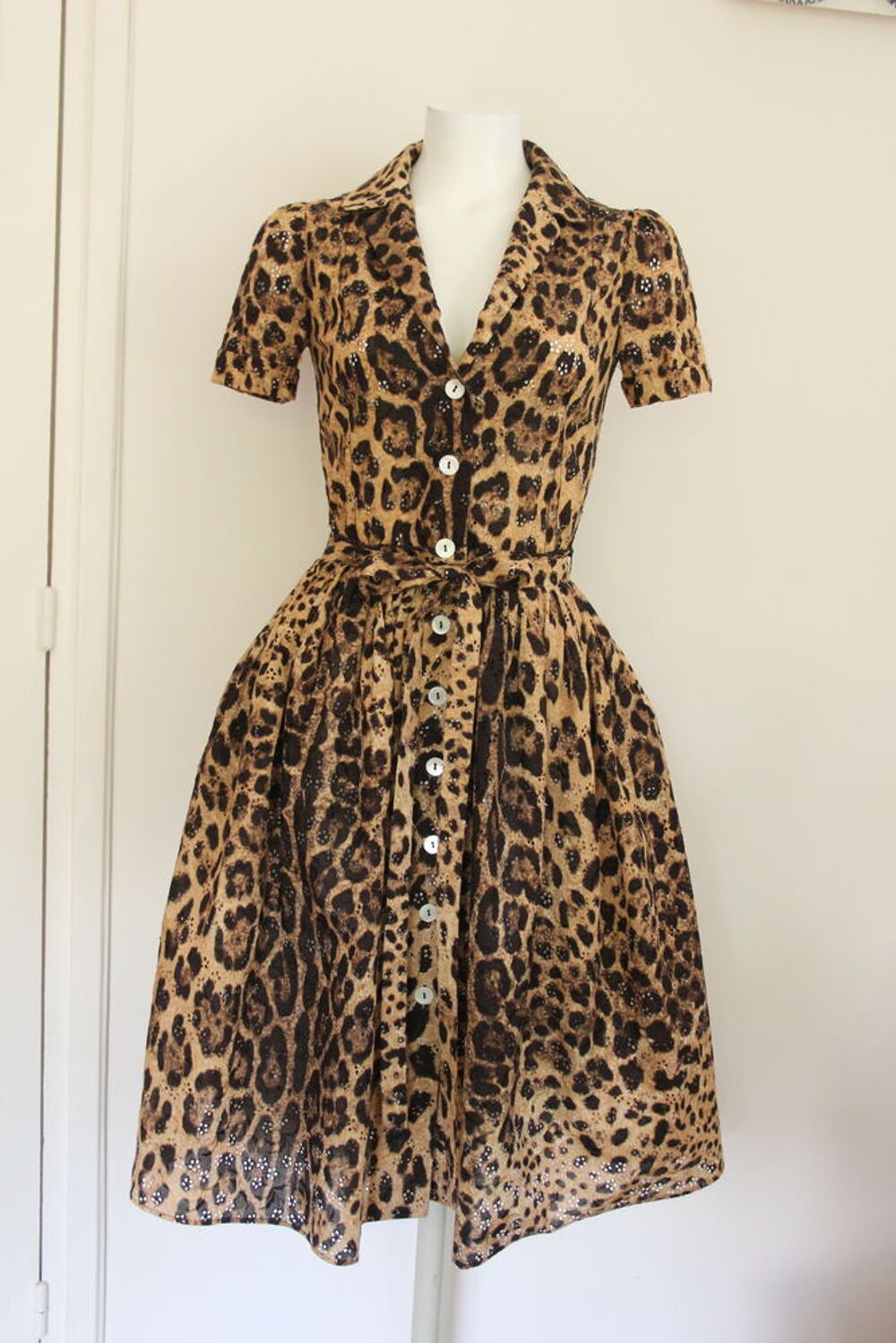 Robe Robe leopard DOLCE &amp; GABBANA dentelle anglaise Vtements