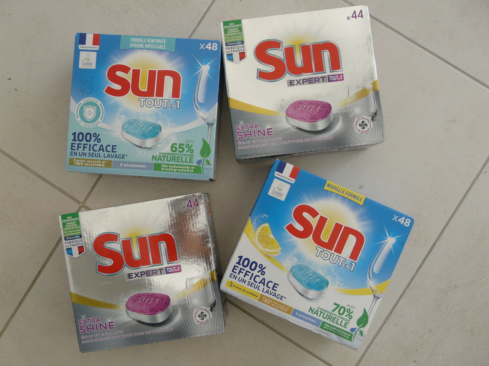 Lot de 4 boites de tablettes lave-vaisselle SUN Electroménager