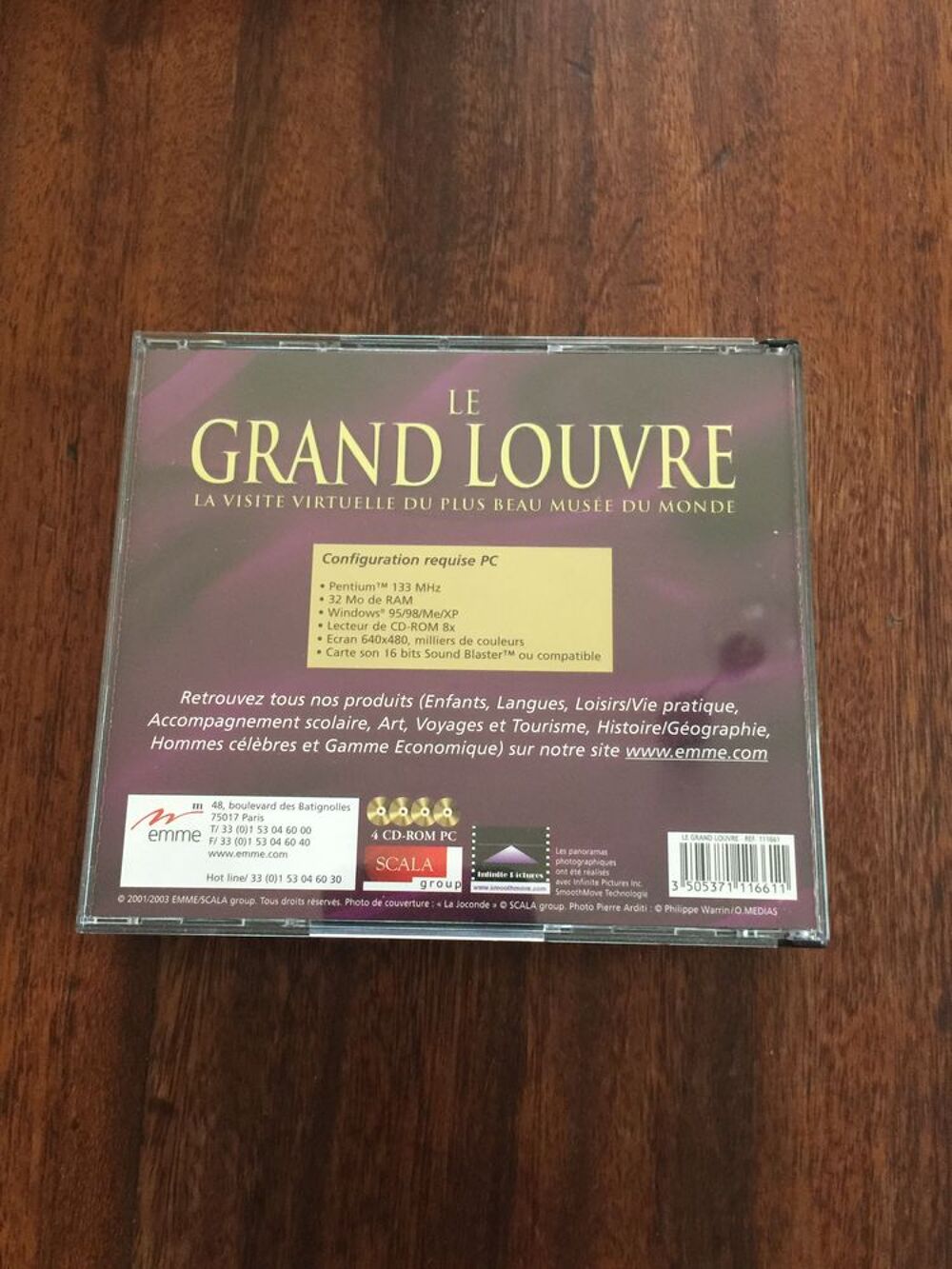 Coffret 4 CD - ROM PC " Le grand Louvre " CD et vinyles