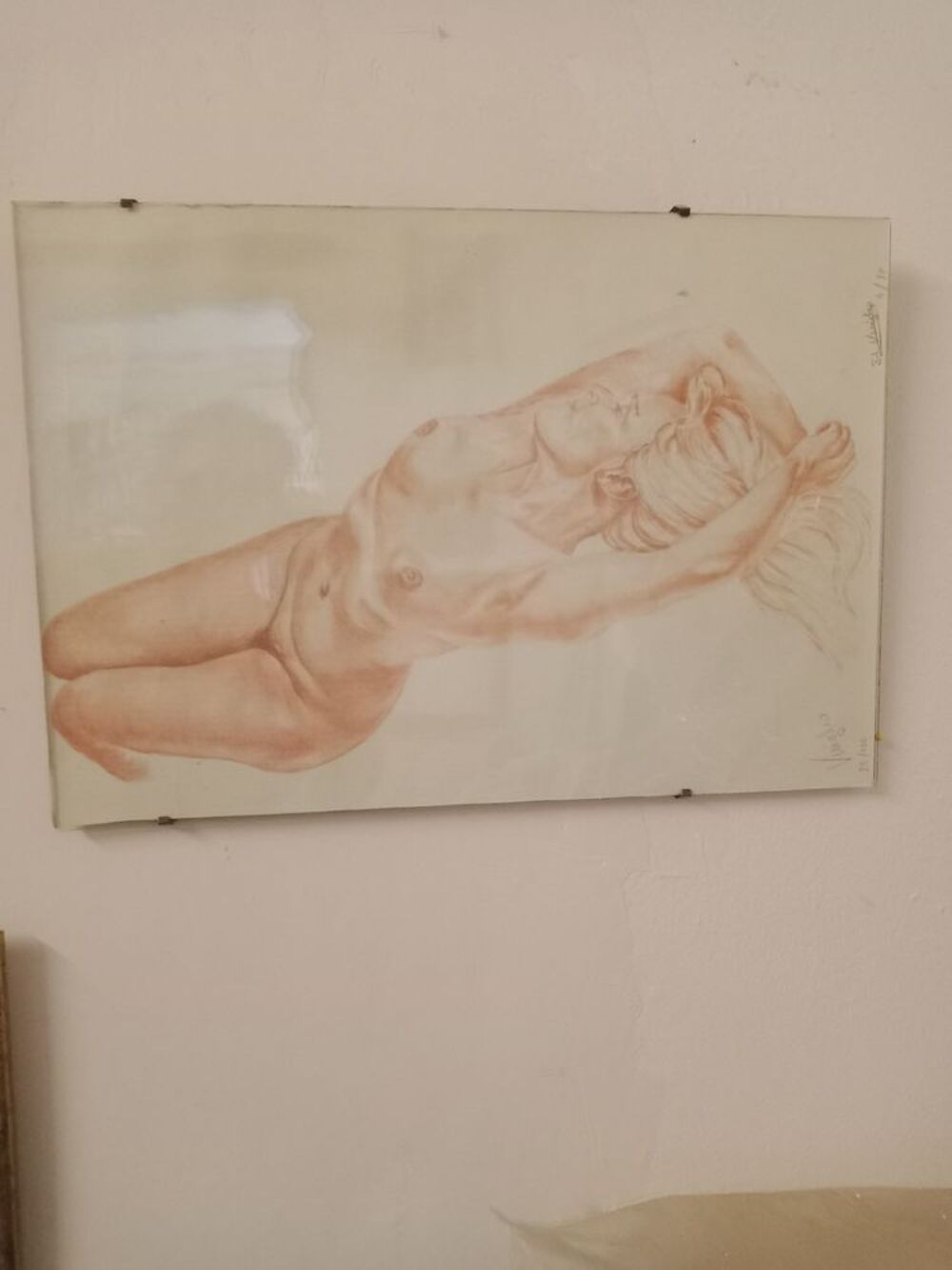 Tableau sanguine un Nu Décoration