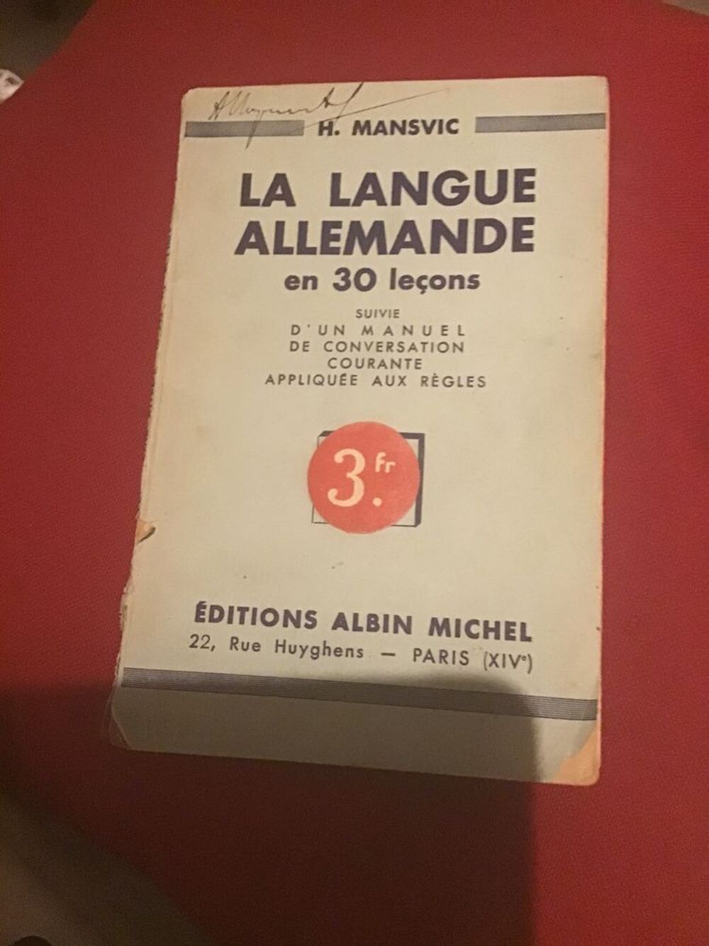 la langue allemande en 30 le&ccedil;ons fascicule d'occasion . Livres et BD