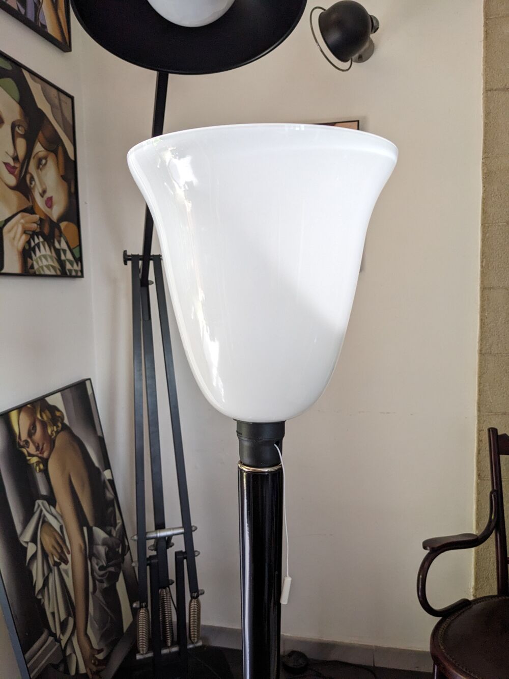 Lampe art d&eacute;co MAZDA LITA en acier LAQU&Eacute; NOIRE en parfait &eacute;t Décoration