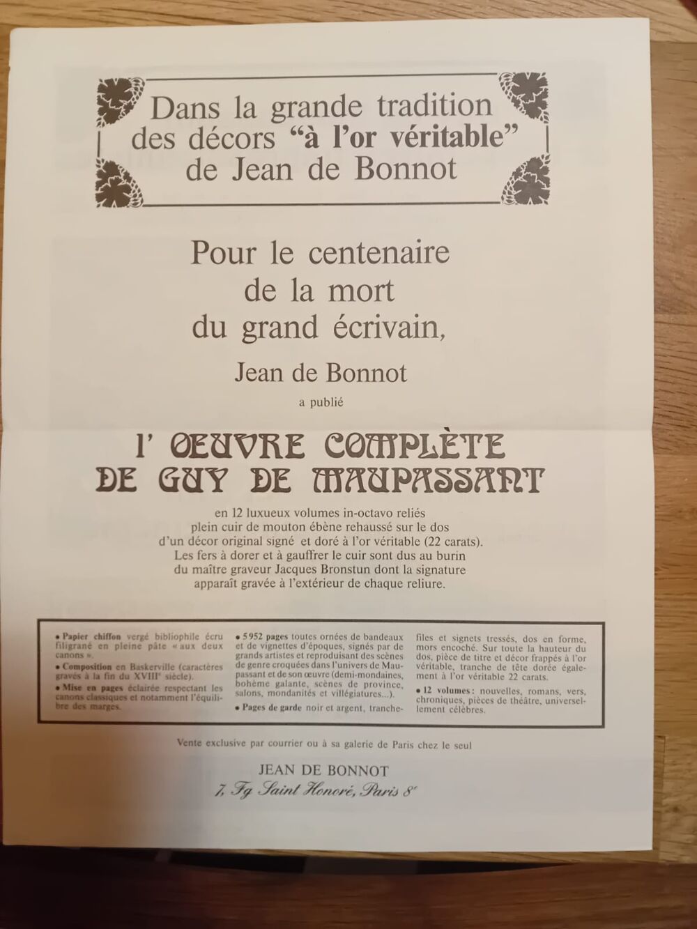Oeuvres compl&egrave;tes(12 volumes) de Maupassant &eacute;dition limit&eacute;e Livres et BD