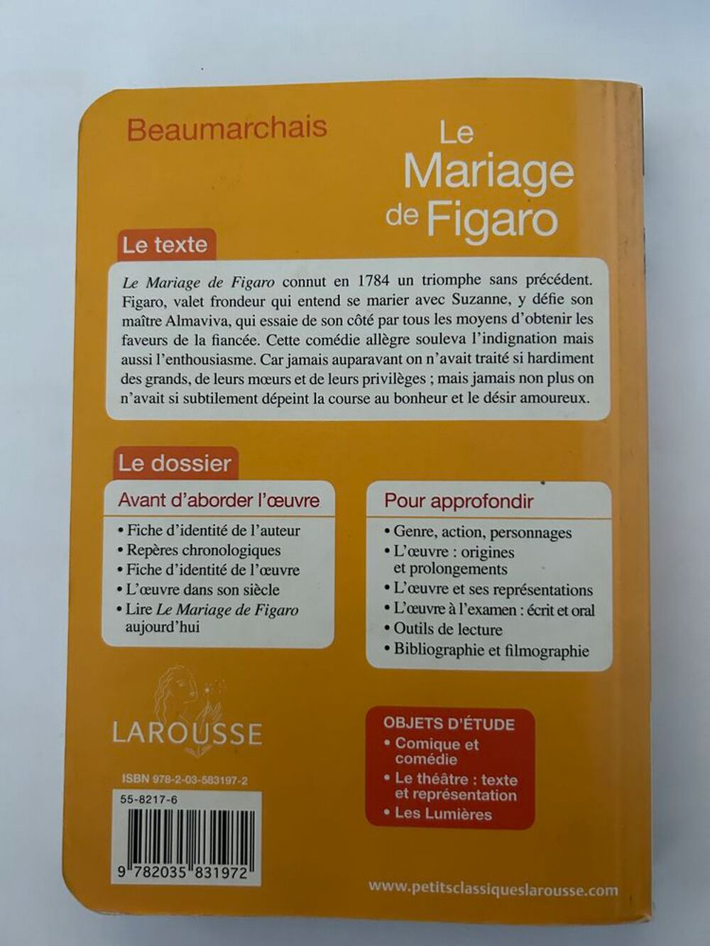 Roman "Le Mariage de Figaro" Livres et BD