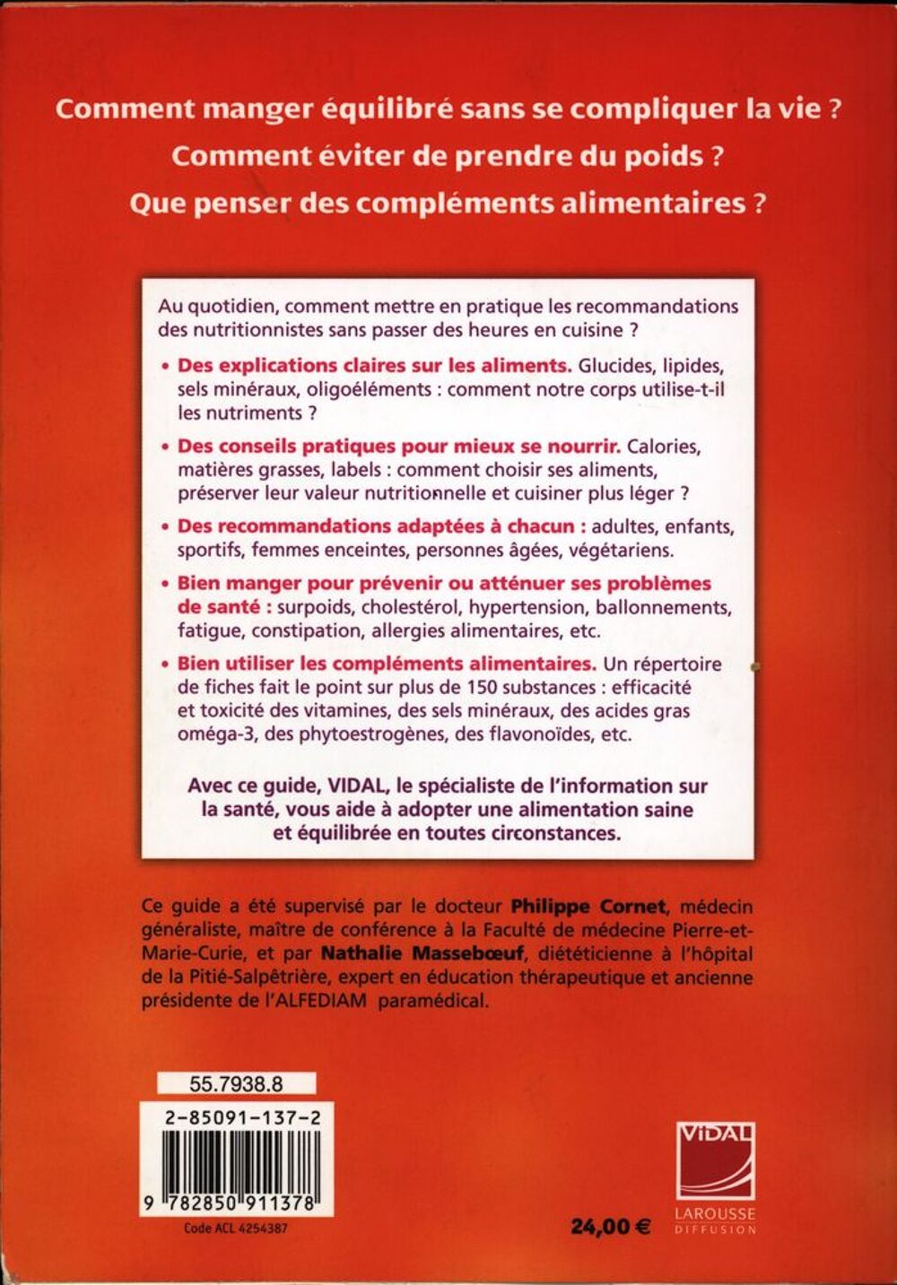 Guide nutrition et sante VIDAL
Livres et BD