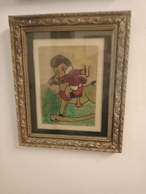 Tableau aquarelle sign� Mess 90 Nice (06)