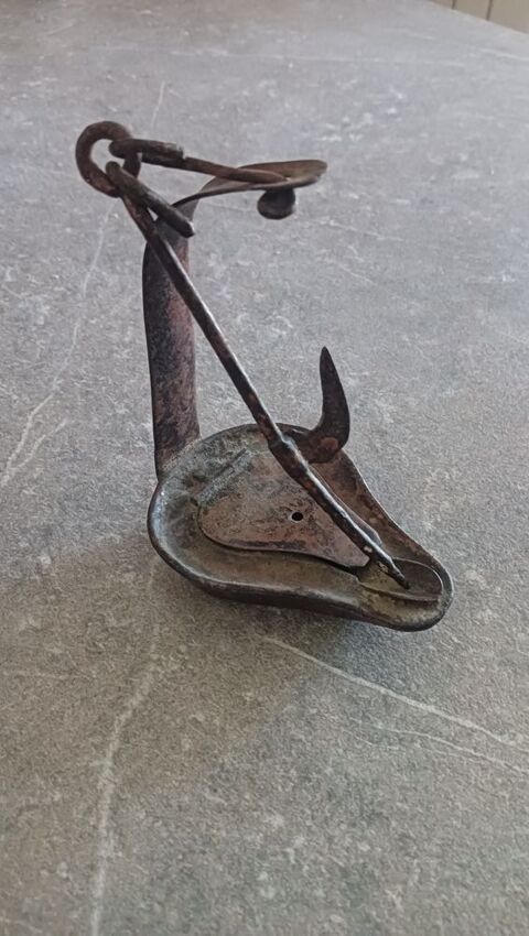 Lampe à Huile de Mineur en Fer Noir Ferrières (17)