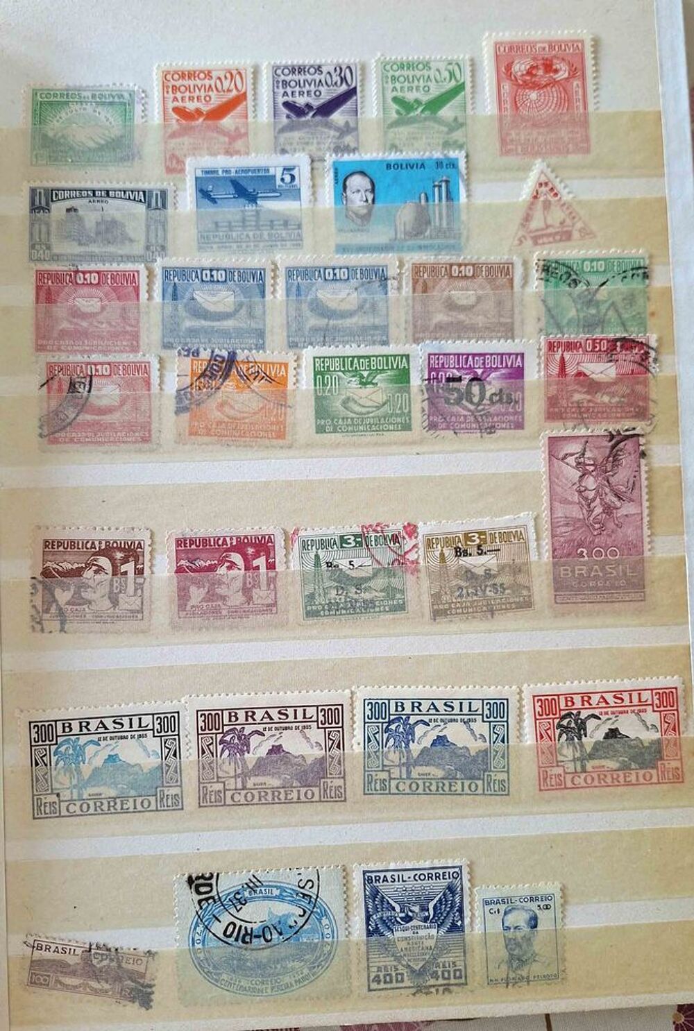 S&eacute;rie de timbres de collection du Br&eacute;sil (Bolivie) 
