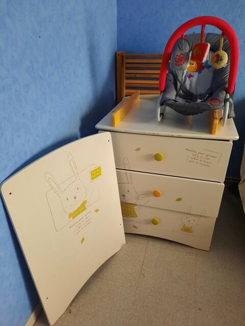 Table  Langer Enfant Motif Lapin avec Tiroirs 80 Soissons (02)